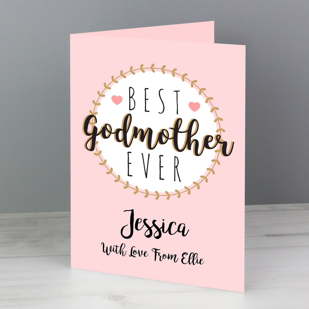 Personalised Best Godmother Card