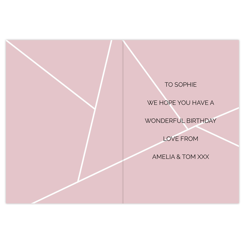 Personalised Geometric Card