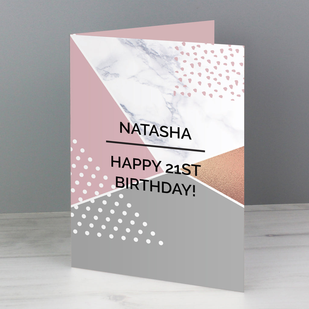 Personalised Geometric Card