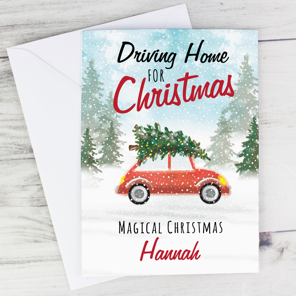 Personalised 'Driving Home For Christmas'' Card