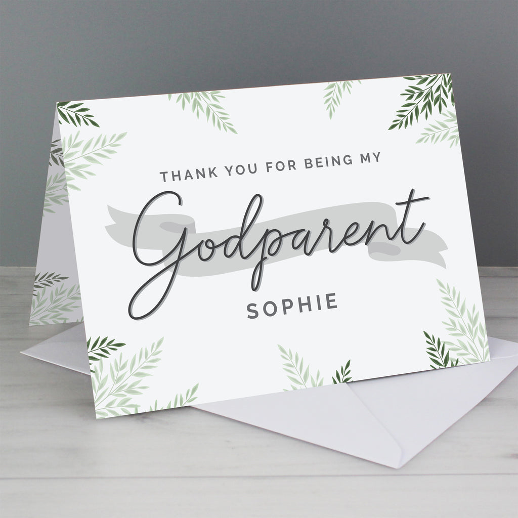 Personalised Godparent Card