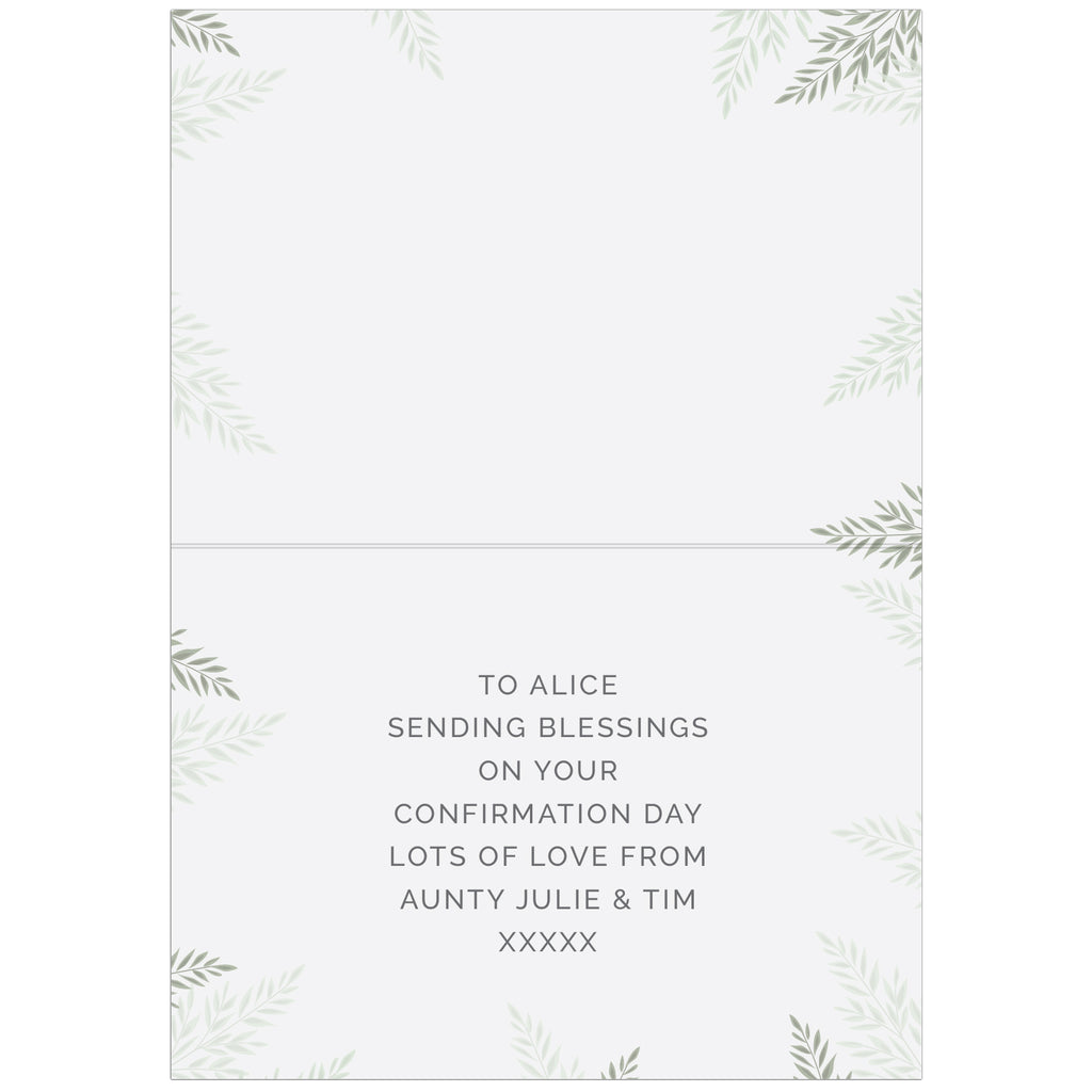 Personalised Confirmation Card