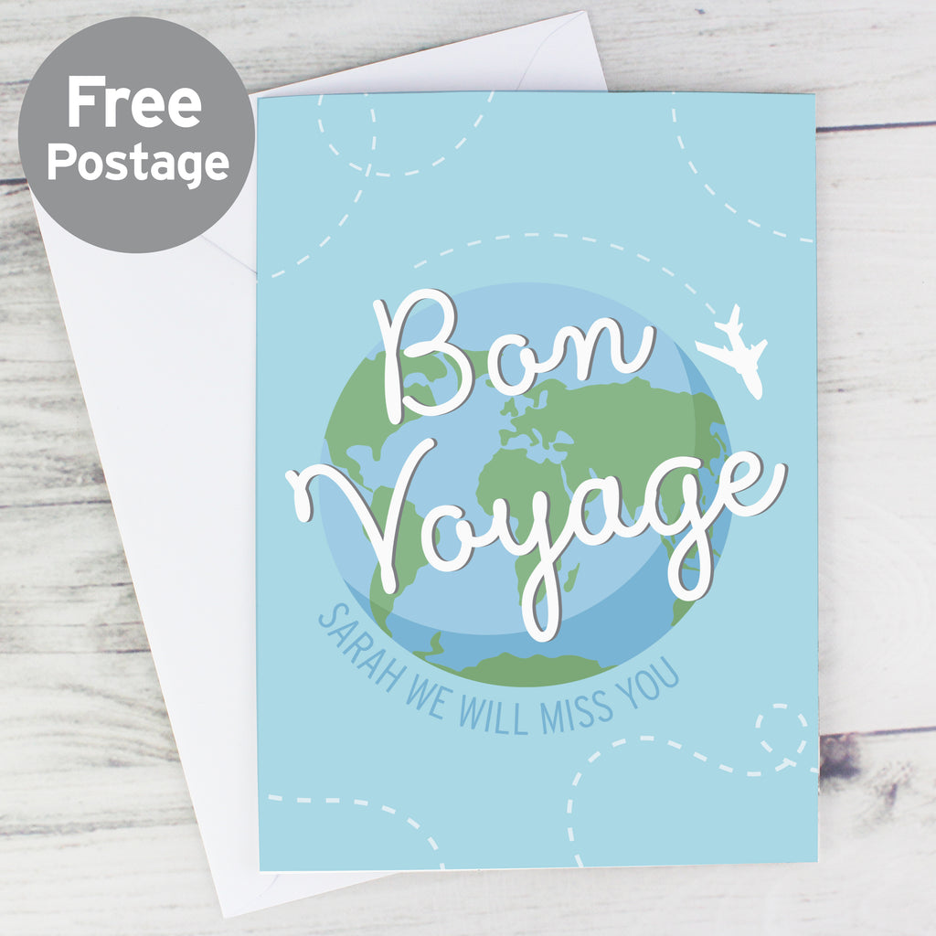 Personalised Bon Voyage Card