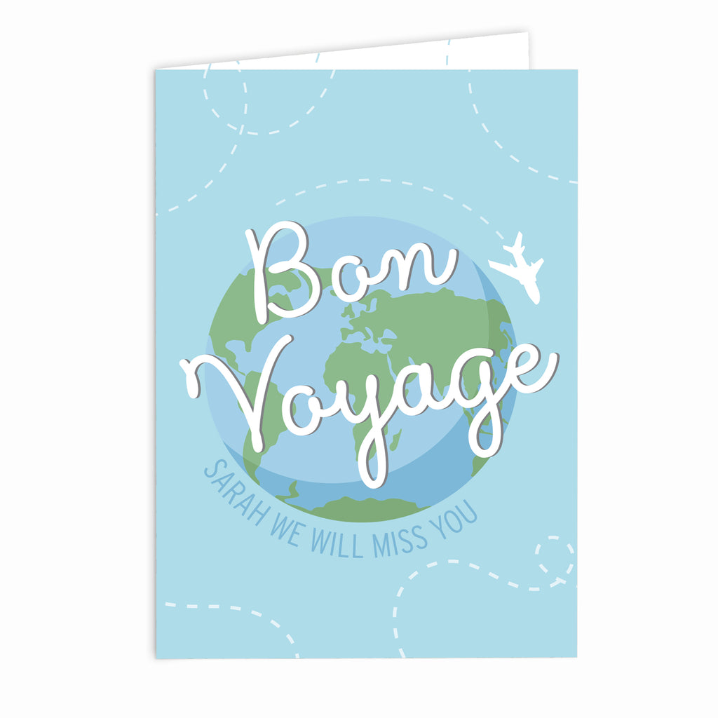 Personalised Bon Voyage Card