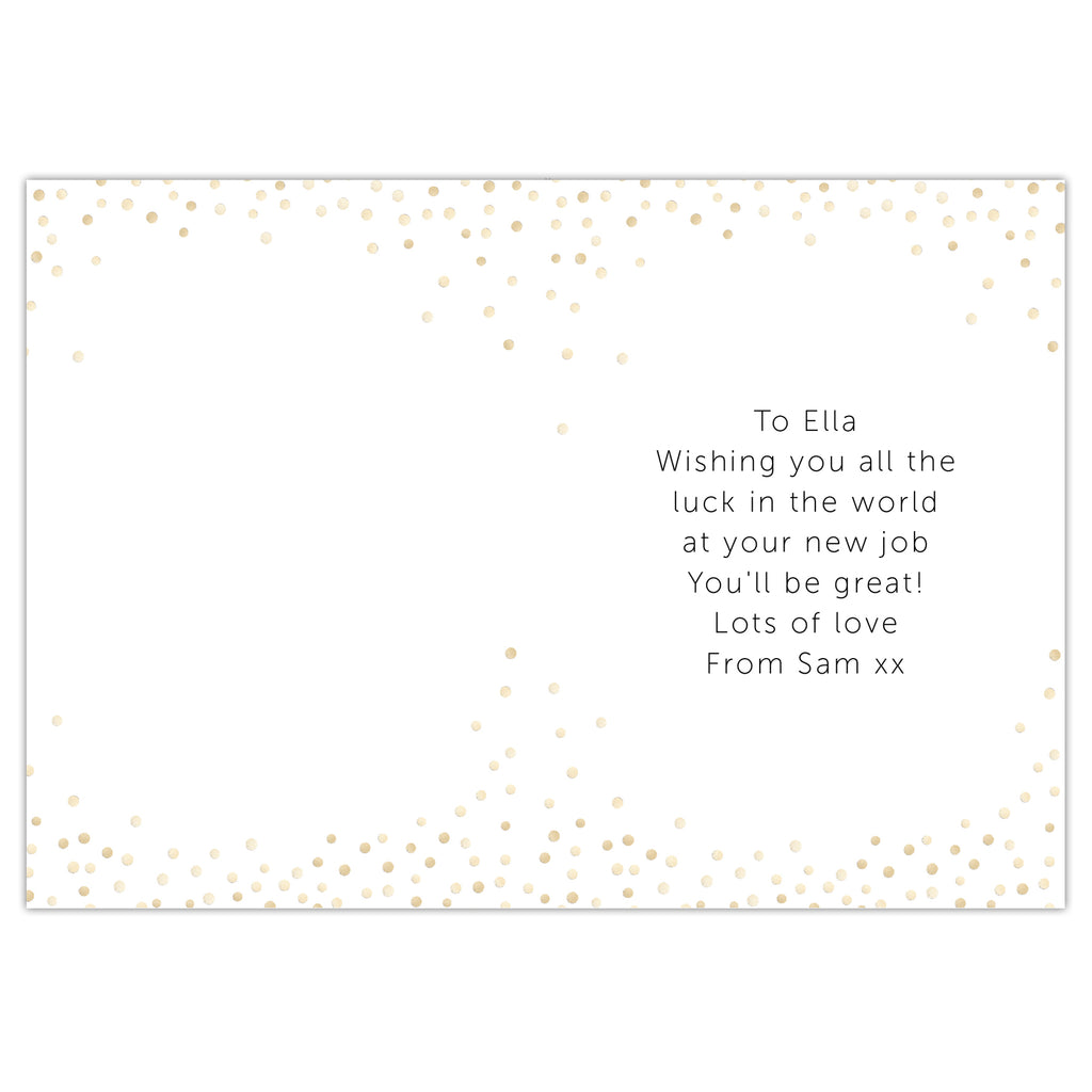 Personalised Good Luck Card