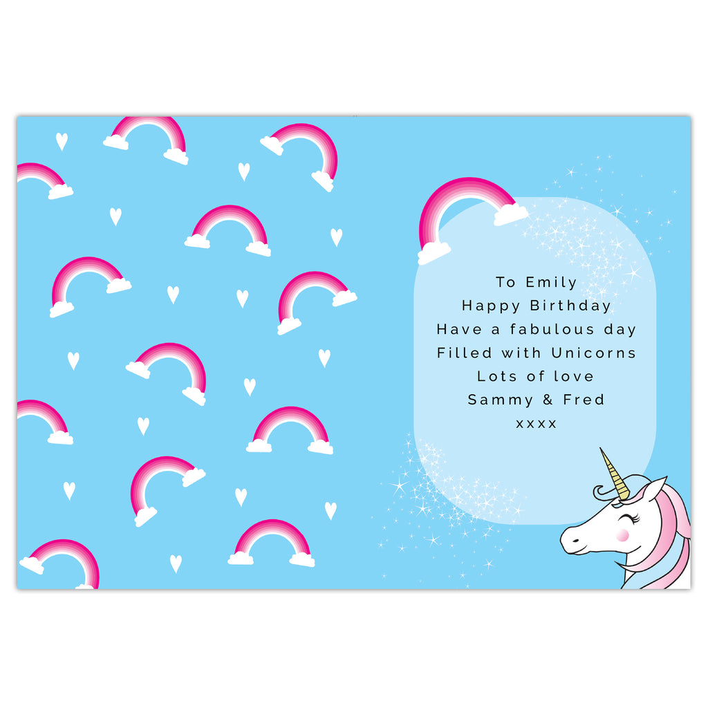 Personalised Unicorn Birthday Card