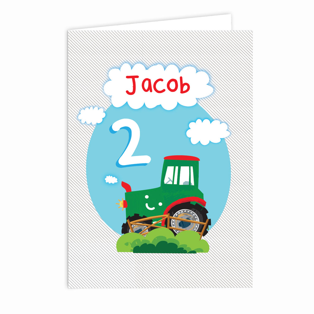 Personalised Tractor Birthday Card