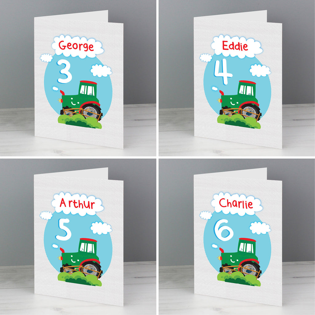 Personalised Tractor Birthday Card