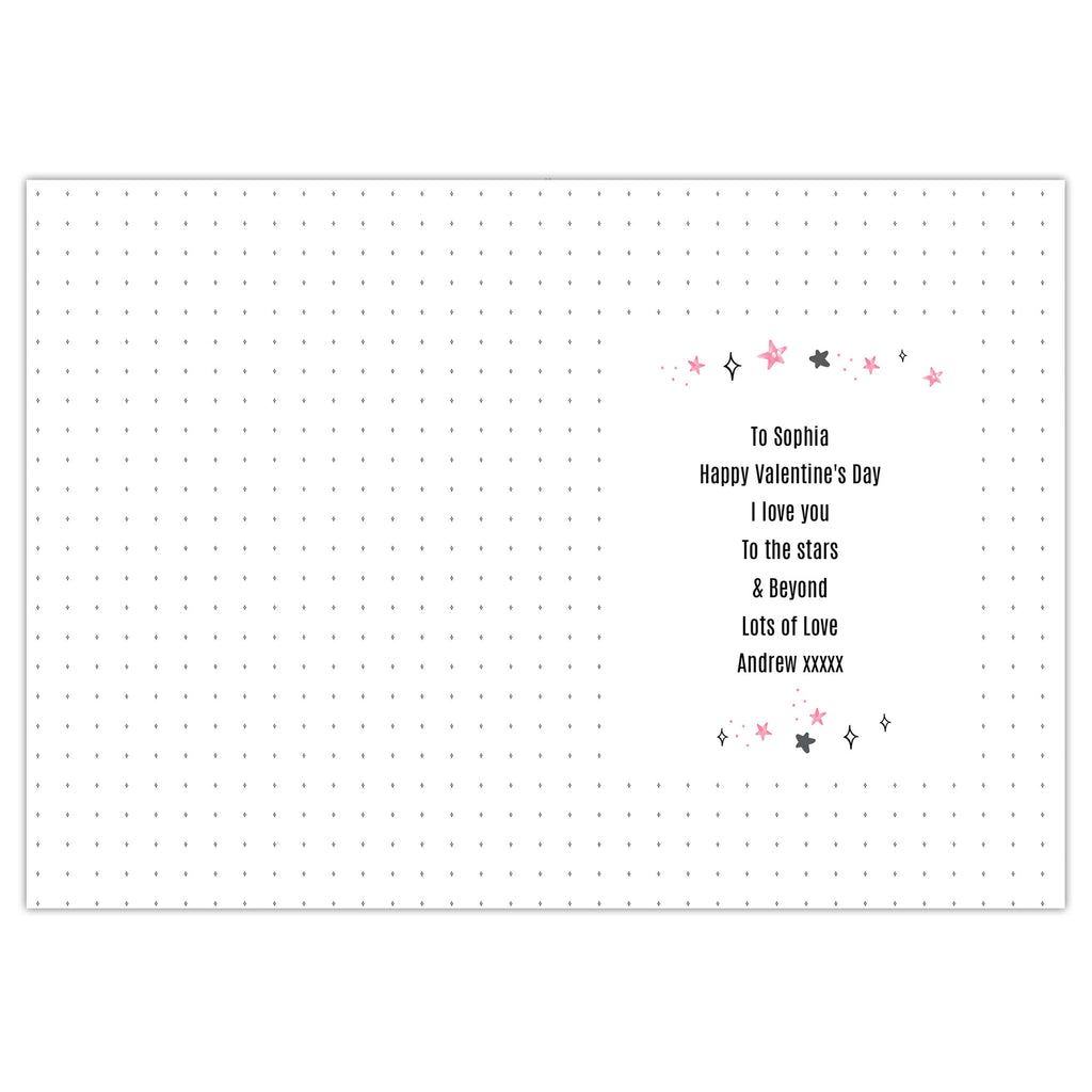 Personalised To The Moon & Back Pink Card