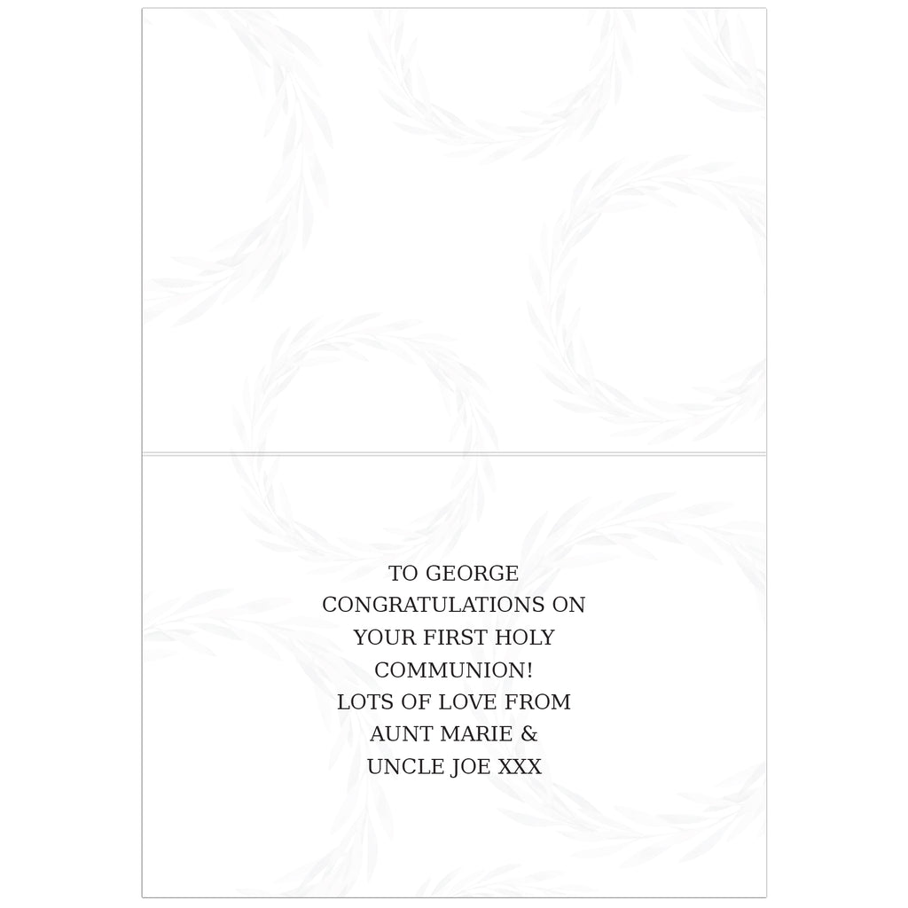 Personalised Truly Blessed First Holy Communion Card