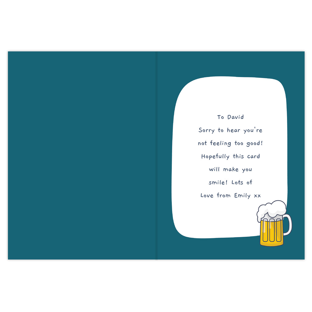 Personalised Get Well Soon Card