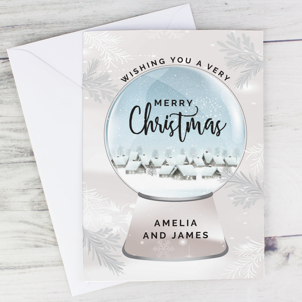 Personalised Christmas Snow Globe Card