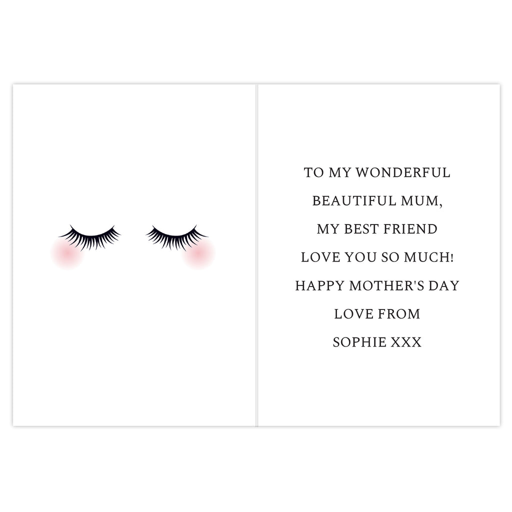 Personalised Eyelashes Card