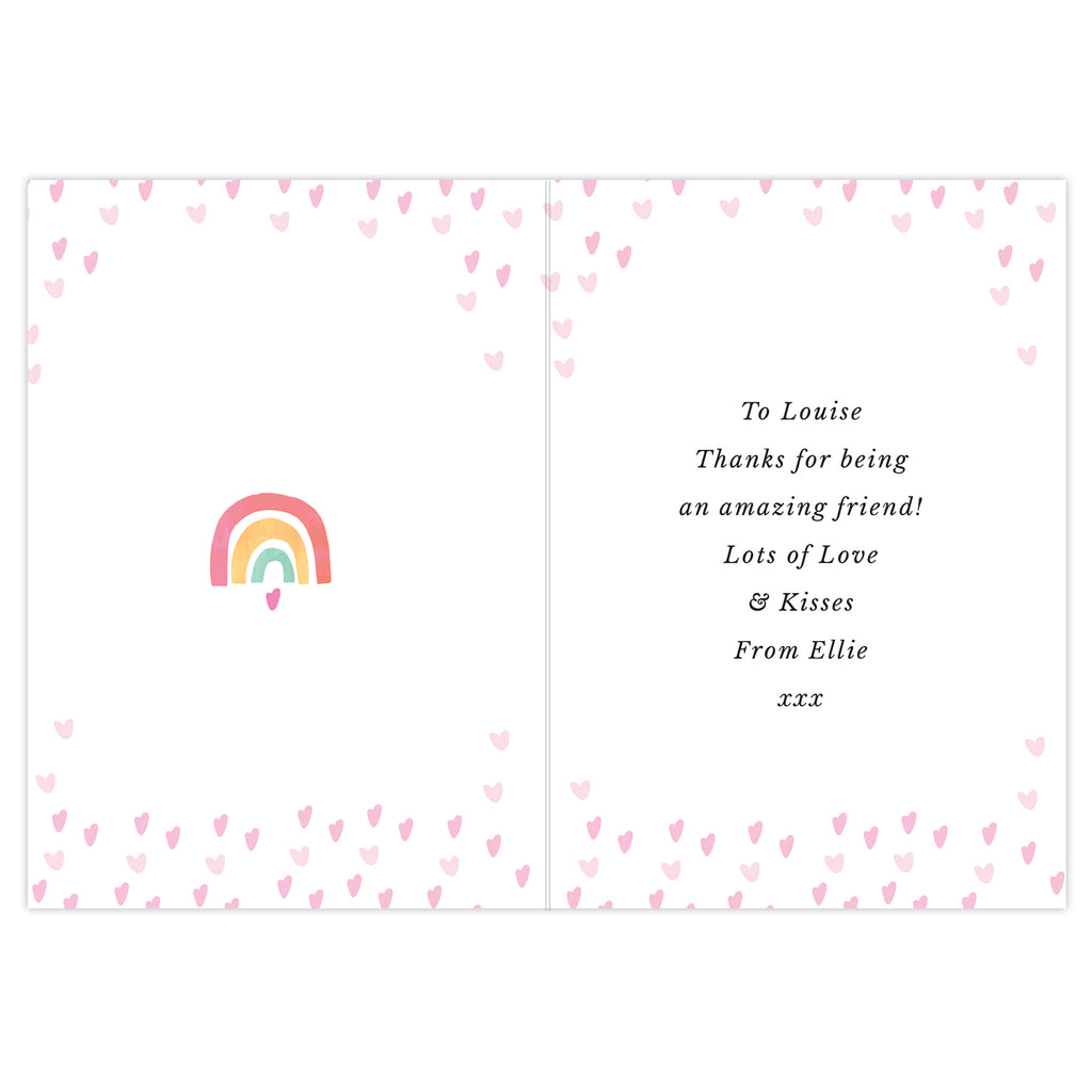 Personalised You Make The World Brighter Rainbow Card