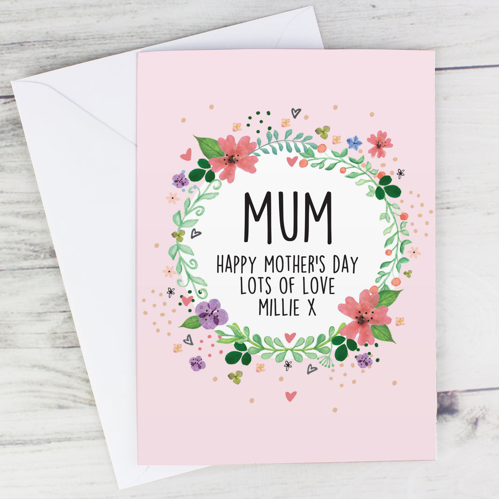 Personalised Floral Card