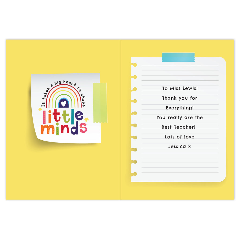 Personalised Shape Little Minds Greeting Card