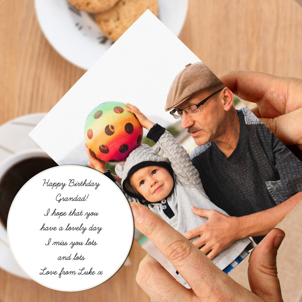 Personalised Photo Upload Card - Cursive Font