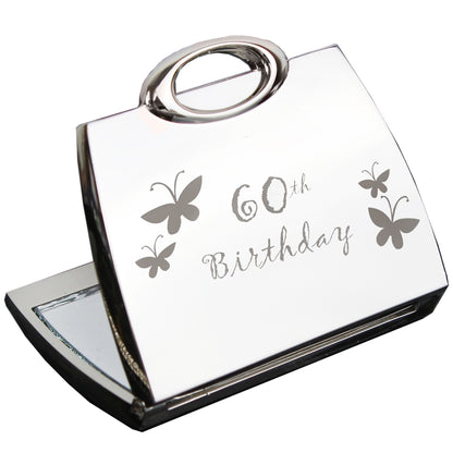 60th Butterfly Handbag Compact Mirror