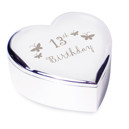 13th Butterflies Heart Trinket Box