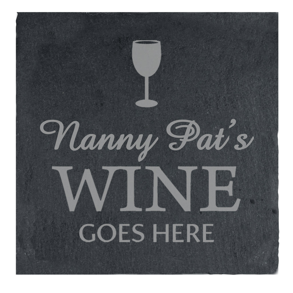 Personalised Wine Goes Here... Single Slate Coaster