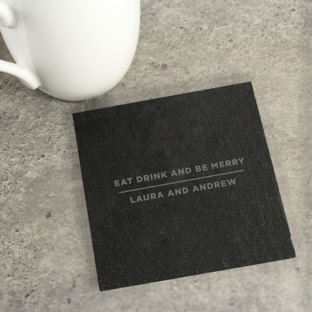 Personalised Classic Single Slate Coaster