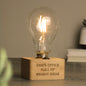 Personalised Message LED Bulb Table Lamp