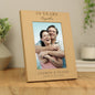 Personalised Anniversary 5x7 Oak Finish Photo Frame