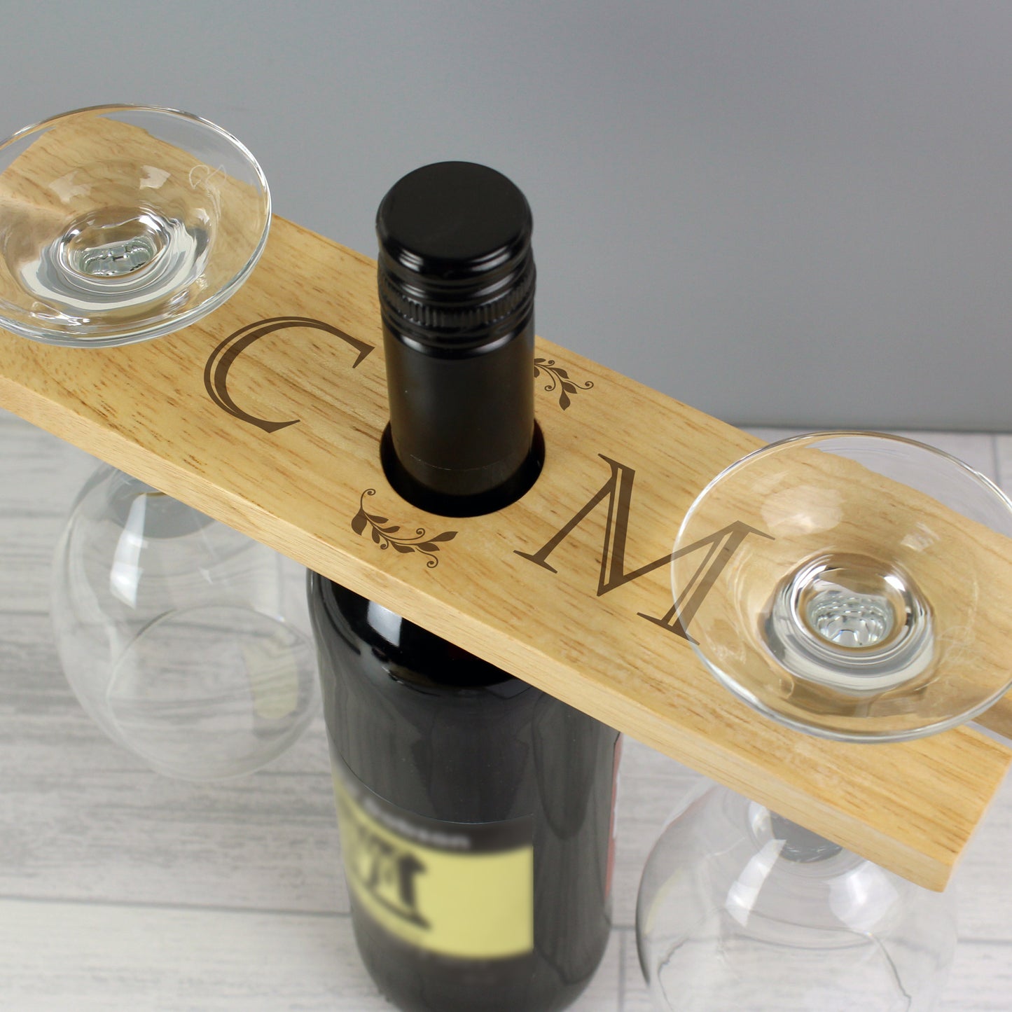 Personalised 'Initials' Wine Glass & Bottle Holder