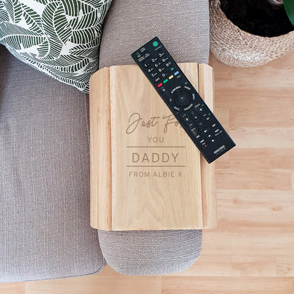 Personalised Classic Wooden Sofa Tray