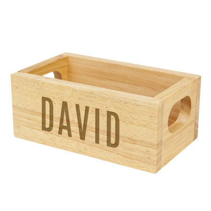 Personalised Name Only Mini Wooden Crate