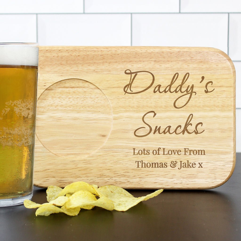 Personalised Free Text Wooden Coaster Tray