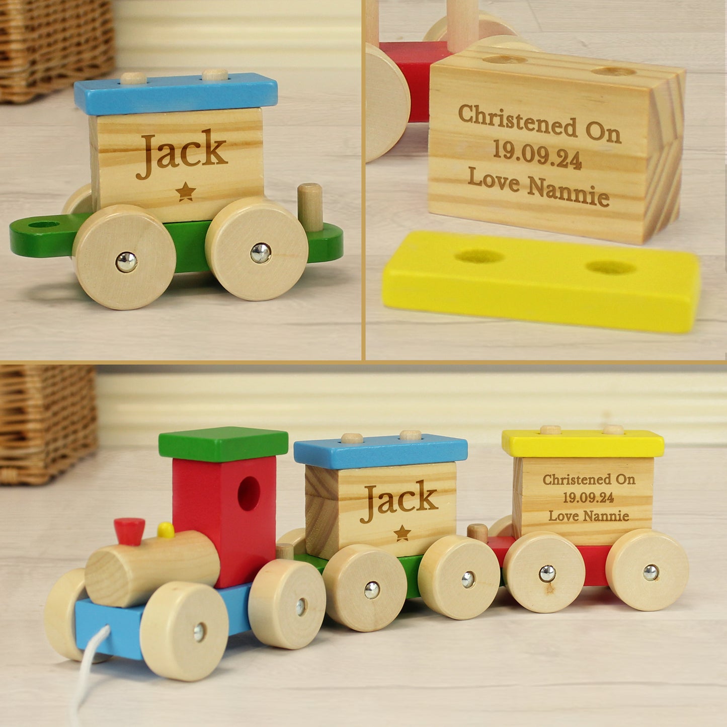 Personalised Wooden Toy Train