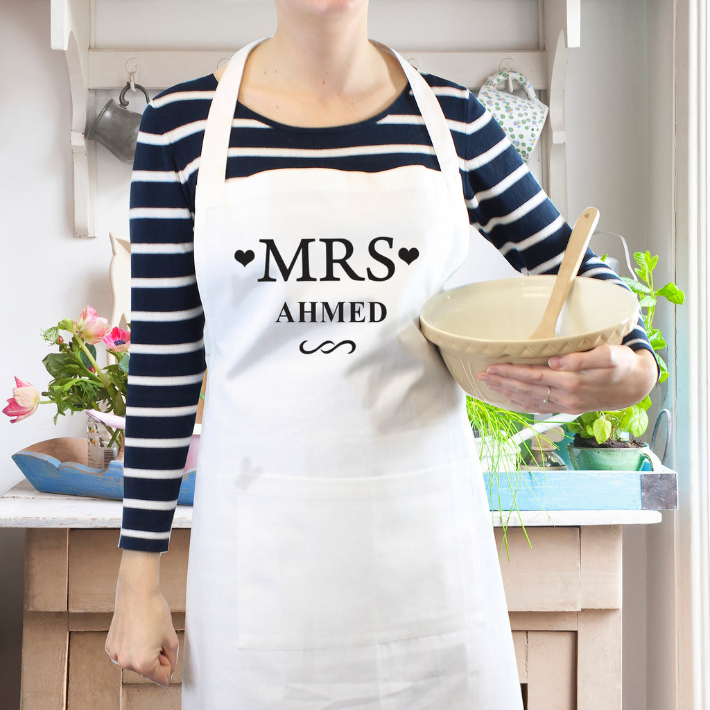 Personalised Mrs White Apron