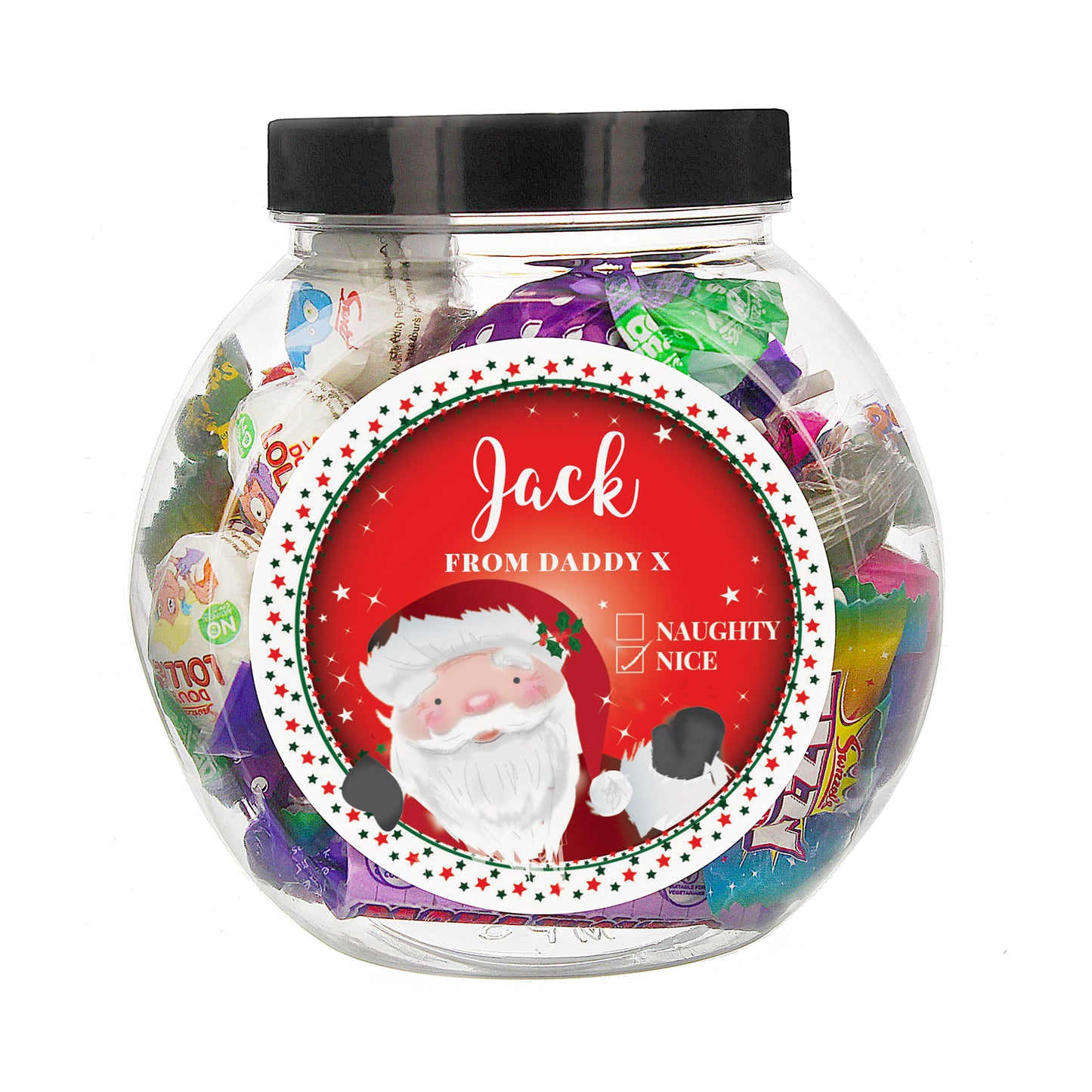 Personalised Santa Christmas Sweet Jar