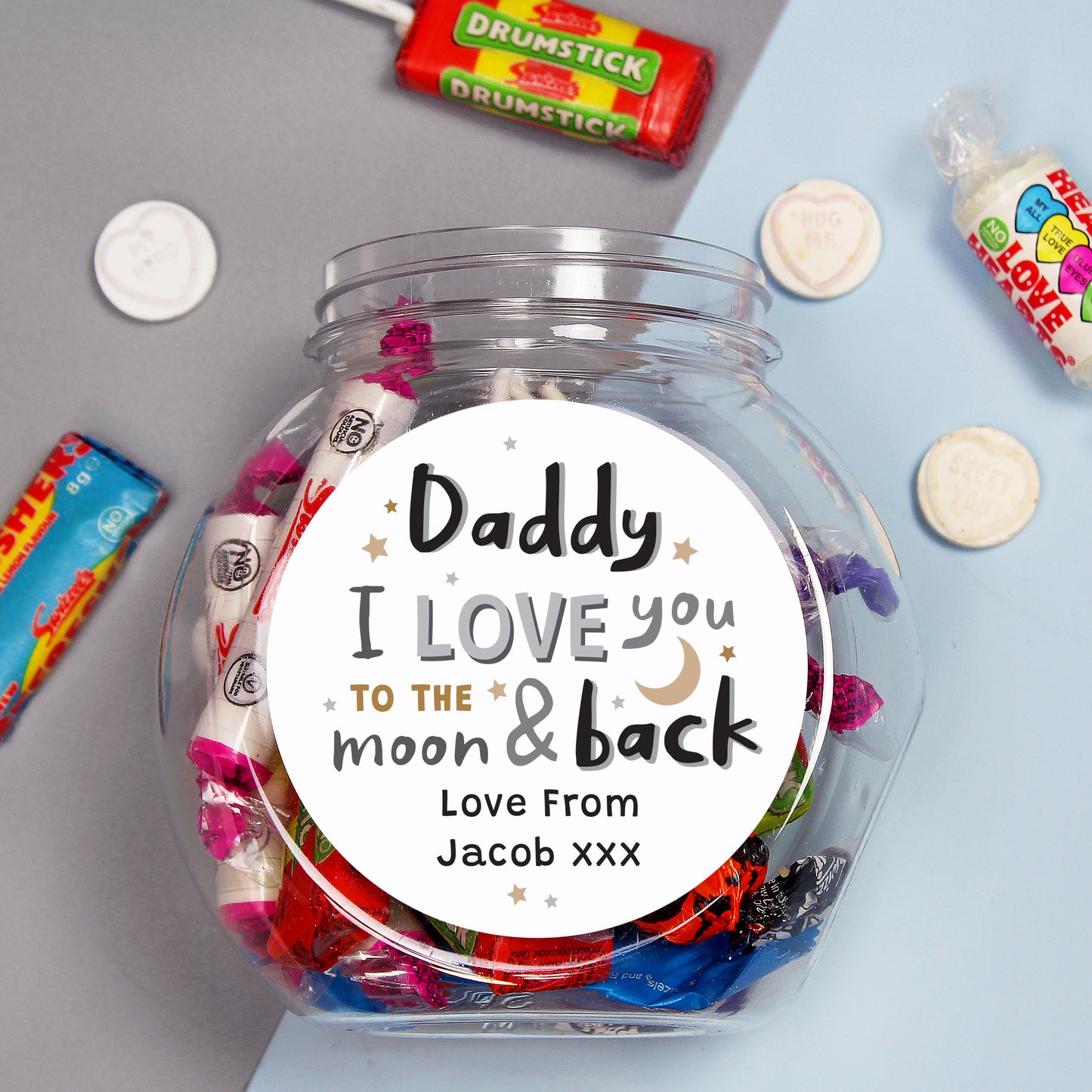 Personalised To the Moon and Back Sweet Jar