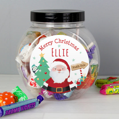 Personalised Santa Sweet Jar