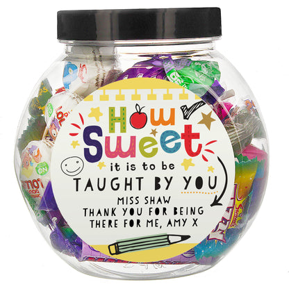 Personalised Shape Little Minds Sweet Jar