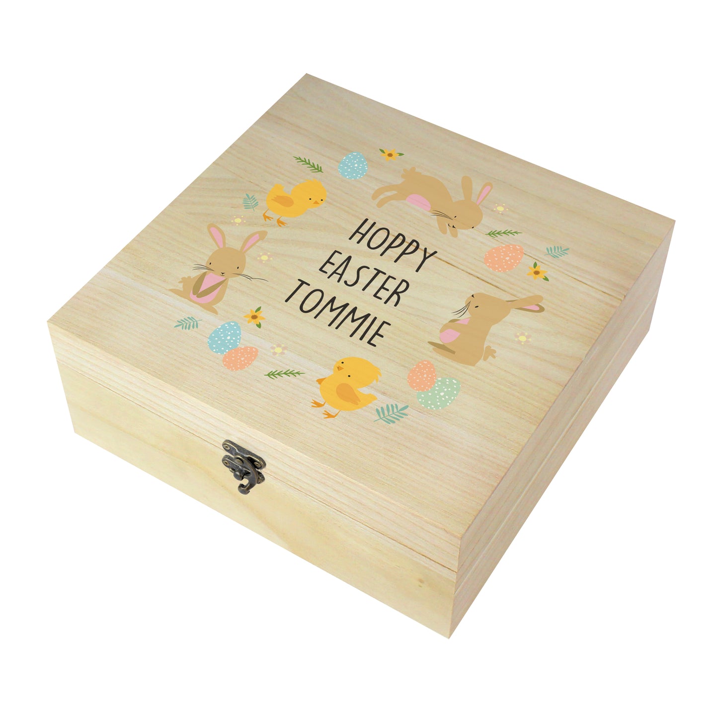 Personalised Easter Bunny Wooden Treat Box