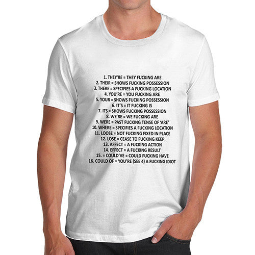 Men's Grammar Expletive T-Shirt