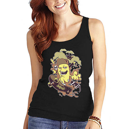 Skateboarding Sausage Women's Funny Tank Top