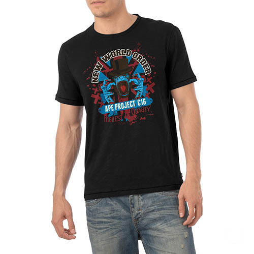 World Order Ape Project Mens Graphic T-Shirt