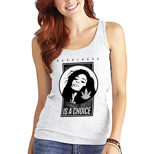 Happiness is a choice Womens Graphic Tank Top