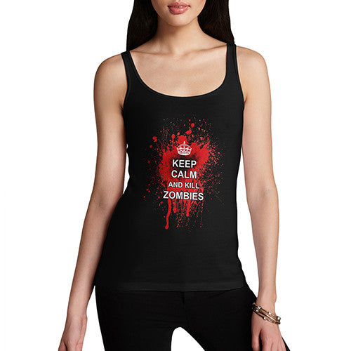 Women's Keep Calm And Kill Zombies Tank Top