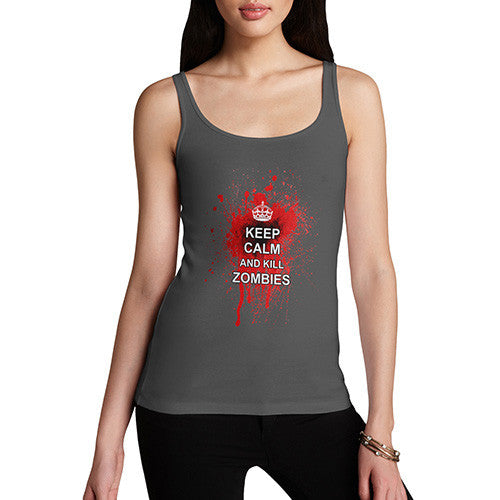 Women's Keep Calm And Kill Zombies Tank Top
