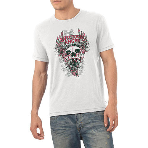 Mens Wicked Angel Skull Graphic T-Shirt