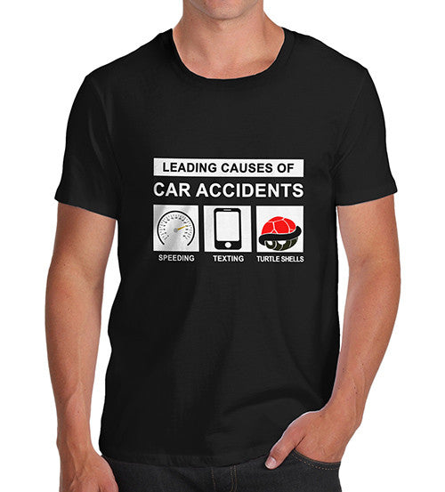 Men's Leading Causes Of Car Accidents Funny T-Shirt