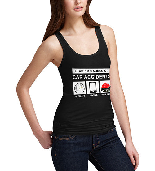 Women's Leading Causes Of Car Accidents Funny Tank Top