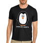 Mens Poke Me I Dare You Funny Penguin T-Shirt