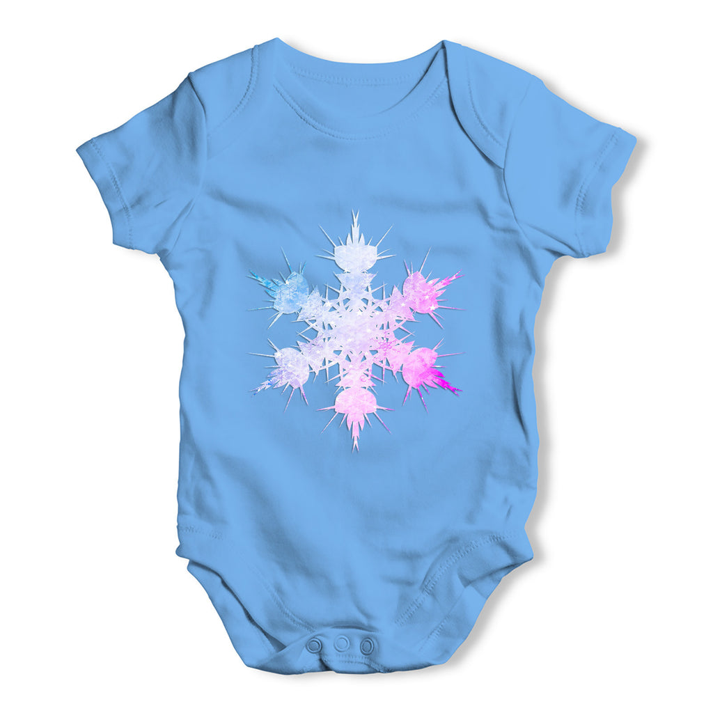Multi-coloured Snowflake Baby Grow Bodysuit