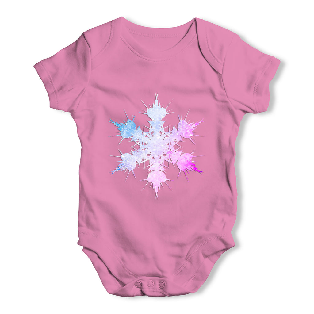 Multi-coloured Snowflake Baby Grow Bodysuit